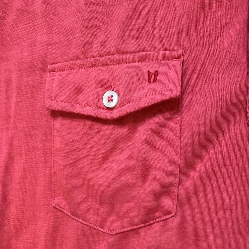 Linksoul Mens XL Luxury Cotton Polo Shirt Coral Pink Arrowhead Golf Short Sleeve - Picture 4 of 9
